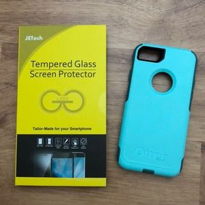 iPhone 7/8 Otterbox case + Screen Protector